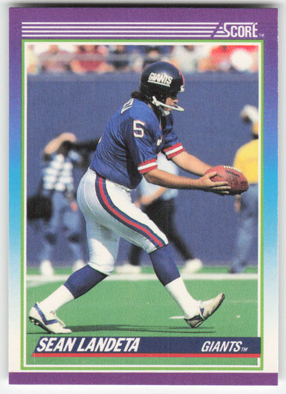 1990 Score #175 Sean Landeta New York Giants FB1-630