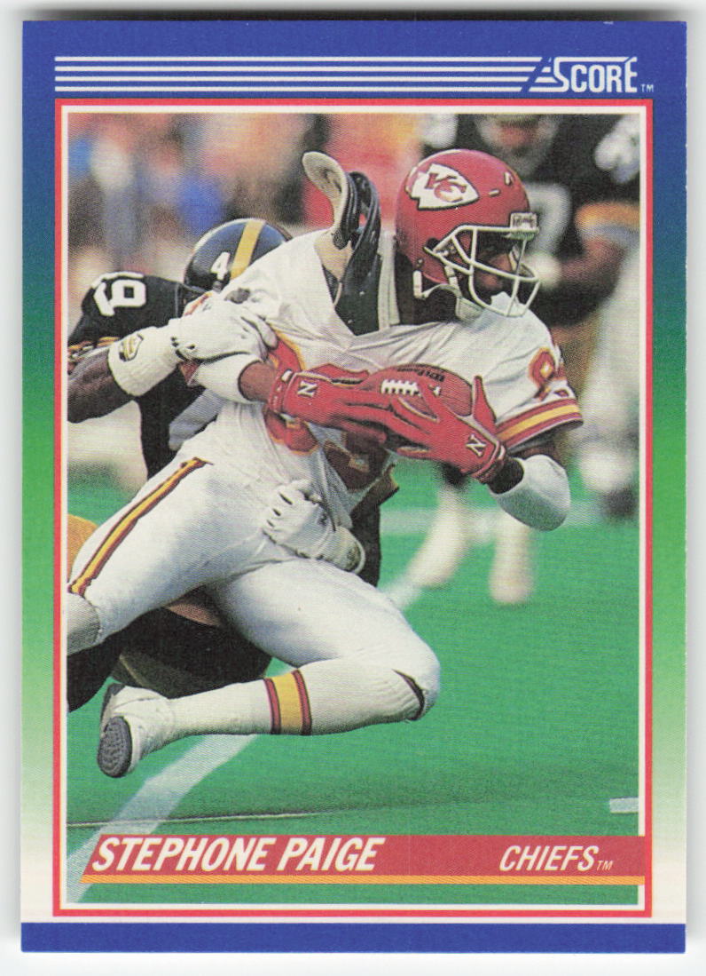 1990 Score #96 Stephone Paige Kansas City Chiefs FB1-635