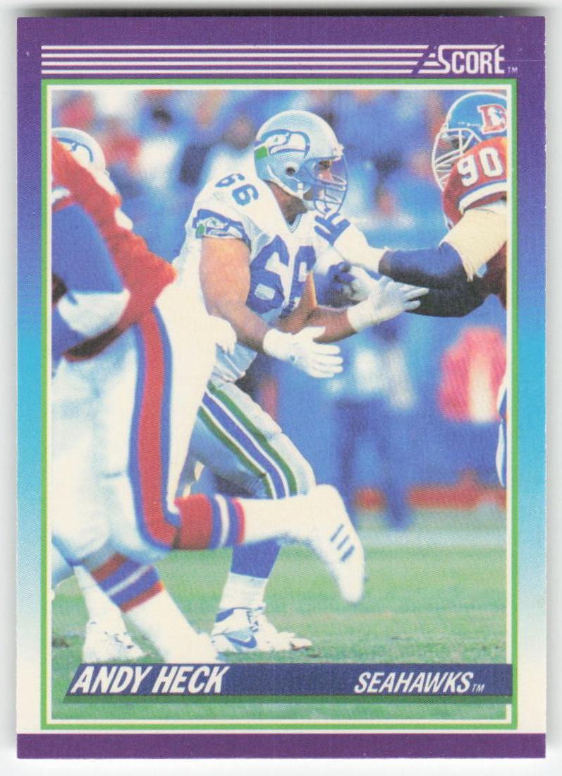 1990 Score #160 Andy Heck Seattle Seahawks FB1-639