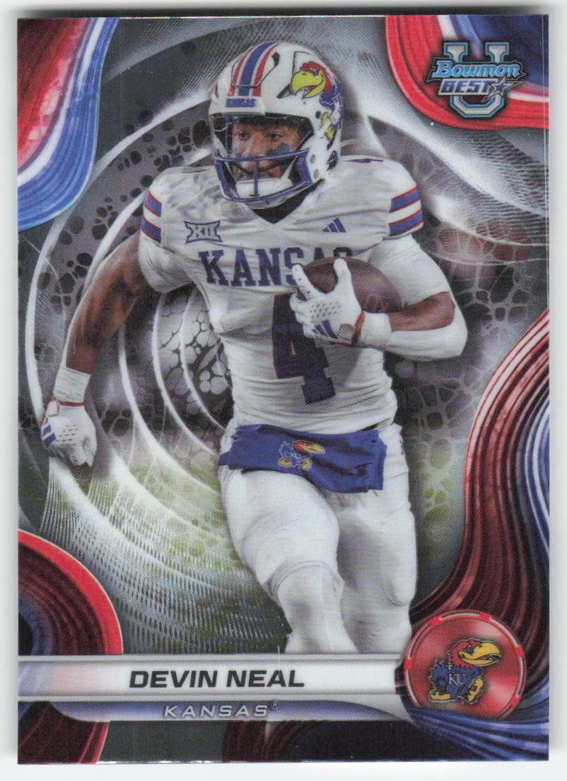 2024 Bowman University Best #49 Devin Neal Kansas Jayhawks FB1-643