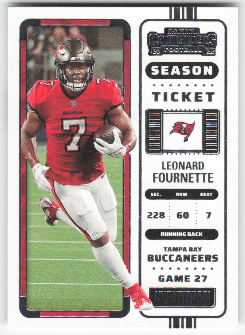 2022 Panini Contenders #95 Leonard Fournette Tampa Bay Buccaneers FB1-652