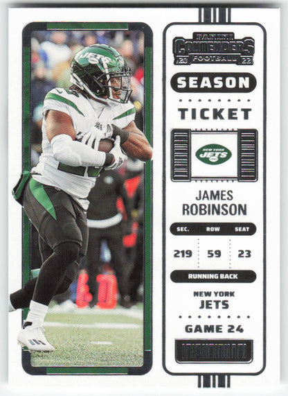2022 Panini Contenders #53 James Robinson New York Jets FB1-653