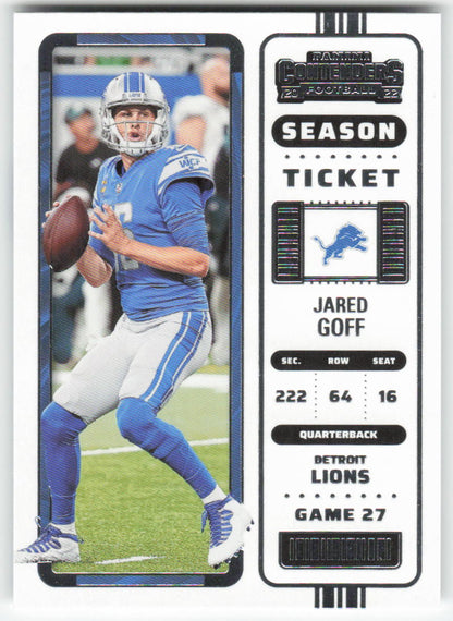 2022 Panini Contenders #34 Jared Goff Detroit Lions FB1-655