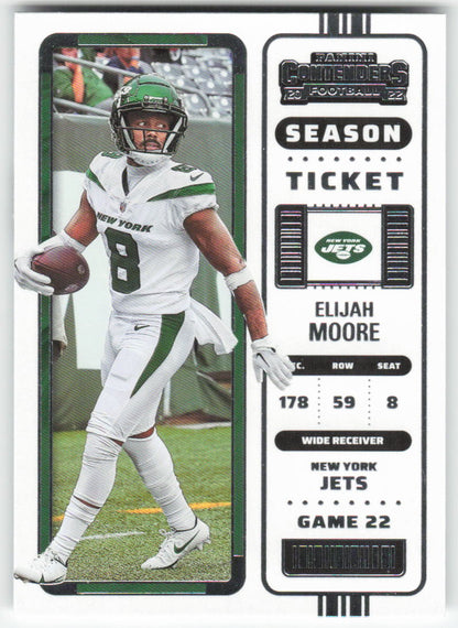 2022 Panini Contenders #91 Elijah Moore New York Jets FB1-656