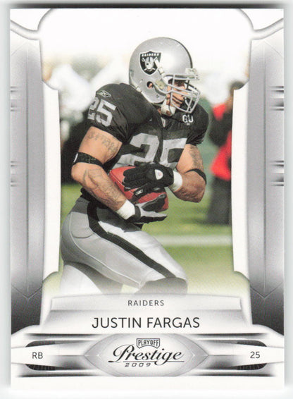 2009 Playoff Prestige #71 Justin Fargas Oakland Raiders FB1-658
