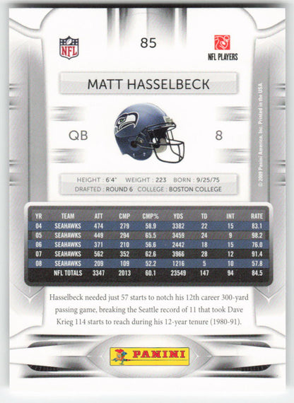 2009 Playoff Prestige #85 Matt Hasselbeck Seattle Seahawks FB1-664