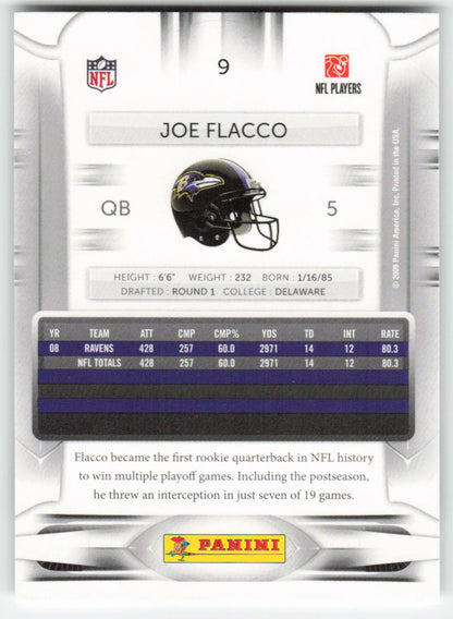 2009 Playoff Prestige #9 Joe Flacco Baltimore Ravens FB1-669