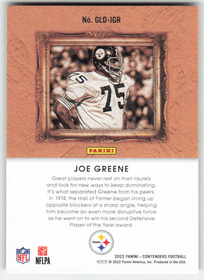 2022 Panini Contenders #GLD-JGR Joe Greene Gladiators Steelers FB1-680
