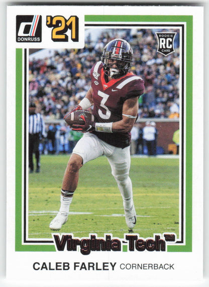 2021 Panini Chronicles Draft Picks #28 Caleb Farley Bronze Virginia Tech FB1-725