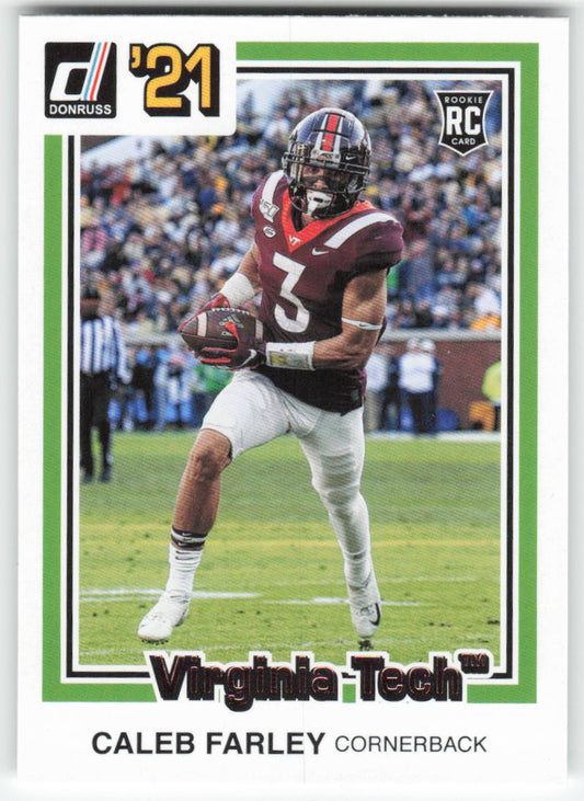 2021 Panini Chronicles Draft Picks #28 Caleb Farley Bronze Virginia Tech FB1-725