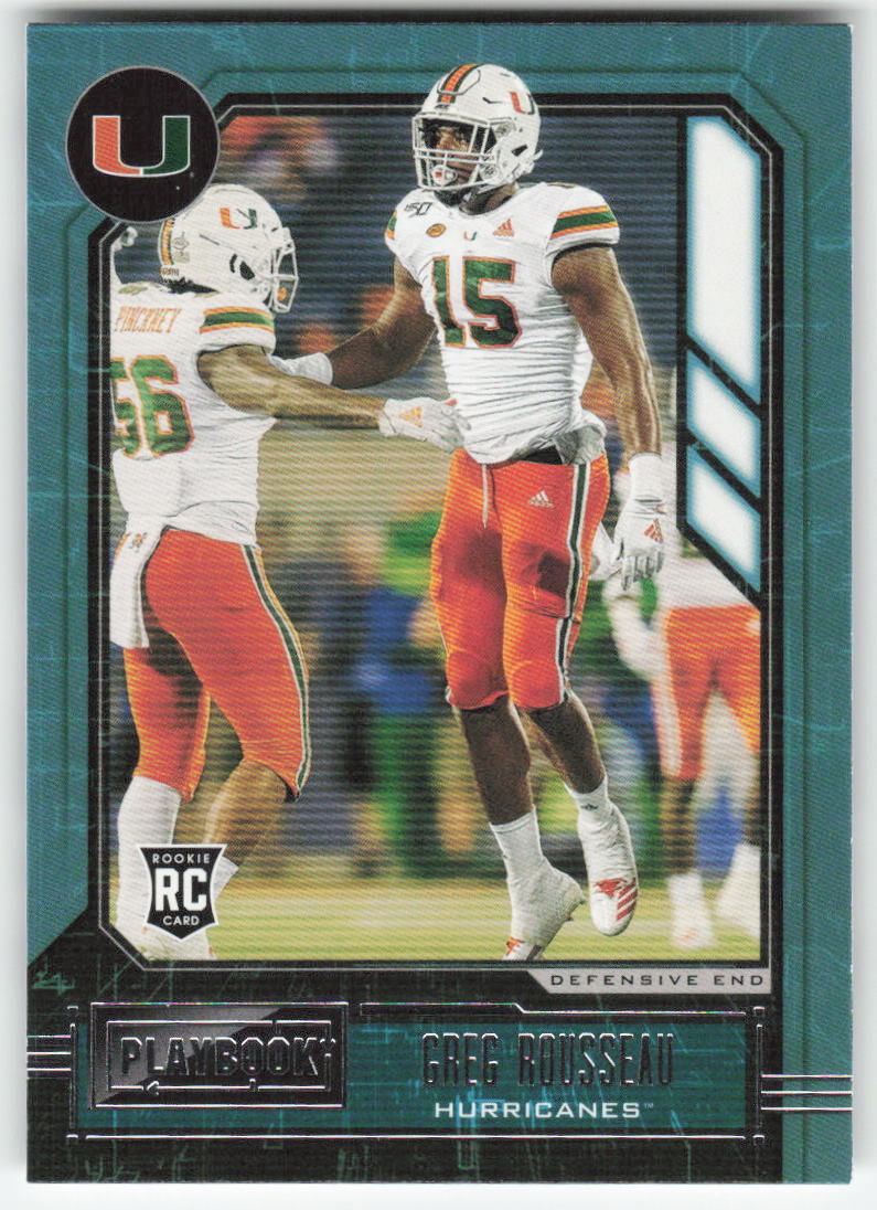 2021 Panini Chronicles Draft Picks #326 Greg Rousseau Miami Hurricanes FB1-727