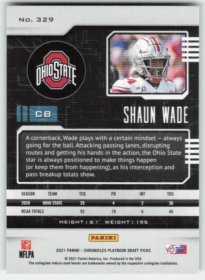 2021 Panini Chronicles Draft Picks #329 Shaun Wade Ohio State Buckeyes FB1-729