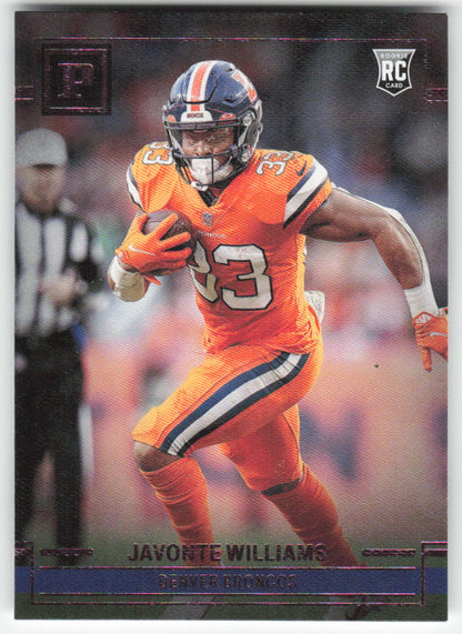 2021 Panini Chronicles #PA-16 Javonte Williams Panini Pink Broncos FB1-743