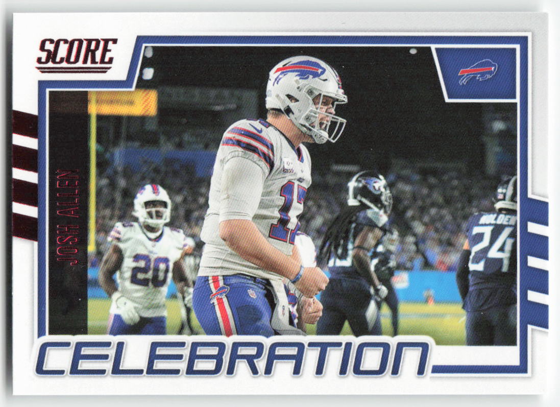 2022 Score #C-JA Josh Allen Celebration Red Buffalo Bills FB1-744
