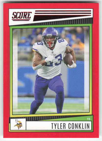 2022 Score #105 Tyler Conklin Red Minnesota Vikings FB1-745