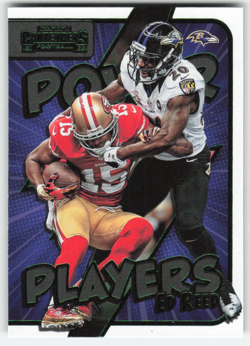 2022 Panini Contenders #PWR-ERE Ed Reed Power Players Emerald FB1-747