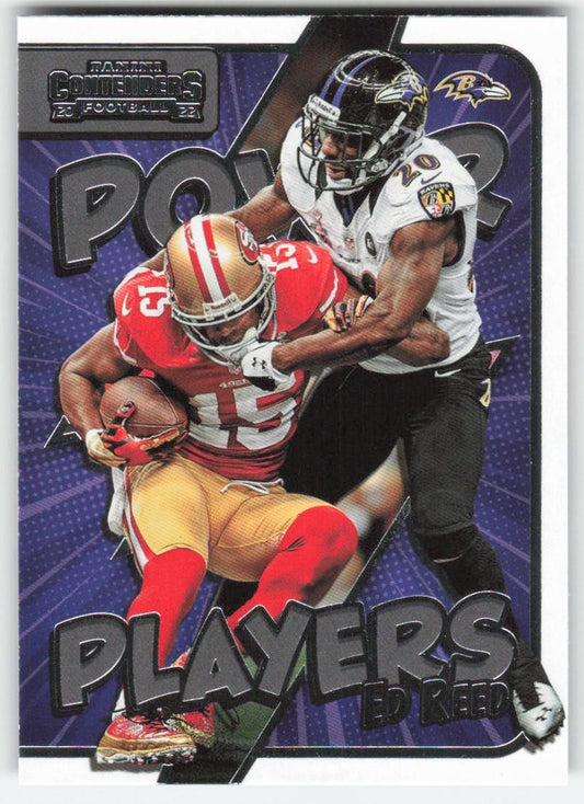 2022 Panini Contenders #PWR-ERE Ed Reed Power Players Baltimore Ravens FB1-748