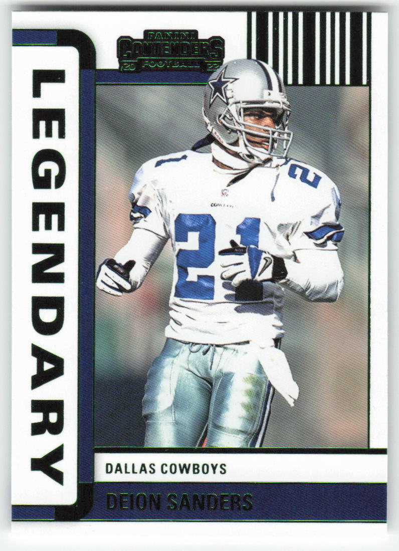 2022 Panini Contenders #LGD-DSA Deion Sanders Legendary Green FB1-751