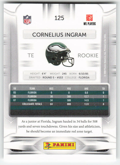 2009 Playoff Prestige #125 Cornelius Ingram Philadelphia Eagles Rookie FB1-753
