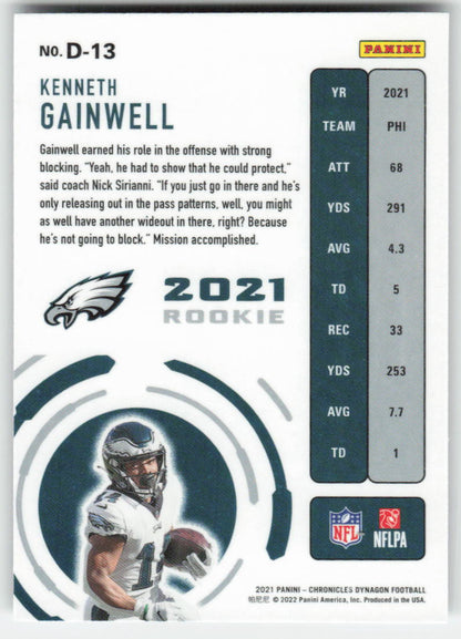 2021 Panini Chronicles #D-13 Kenneth Gainwell Dynagon Rookies Eagles FB1-755