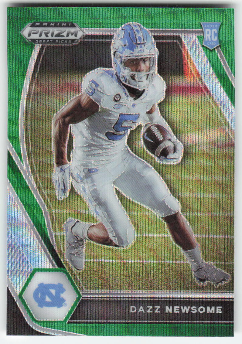 2021 Panini Prizm Draft Picks Collegiate #151 Dazz Newsome Green FB1-758