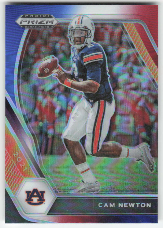 2021 Panini Prizm Draft Picks Collegiate #28 Cam Newton Red White Blue FB1-763