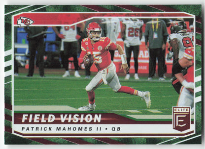 2021 Donruss Elite #FV5 Patrick Mahomes II Field Vision Green Chiefs FB1-766
