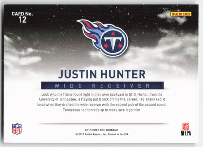 2013 Panini Prestige #12 Justin Hunter Draft City Destination Titans FB1-772