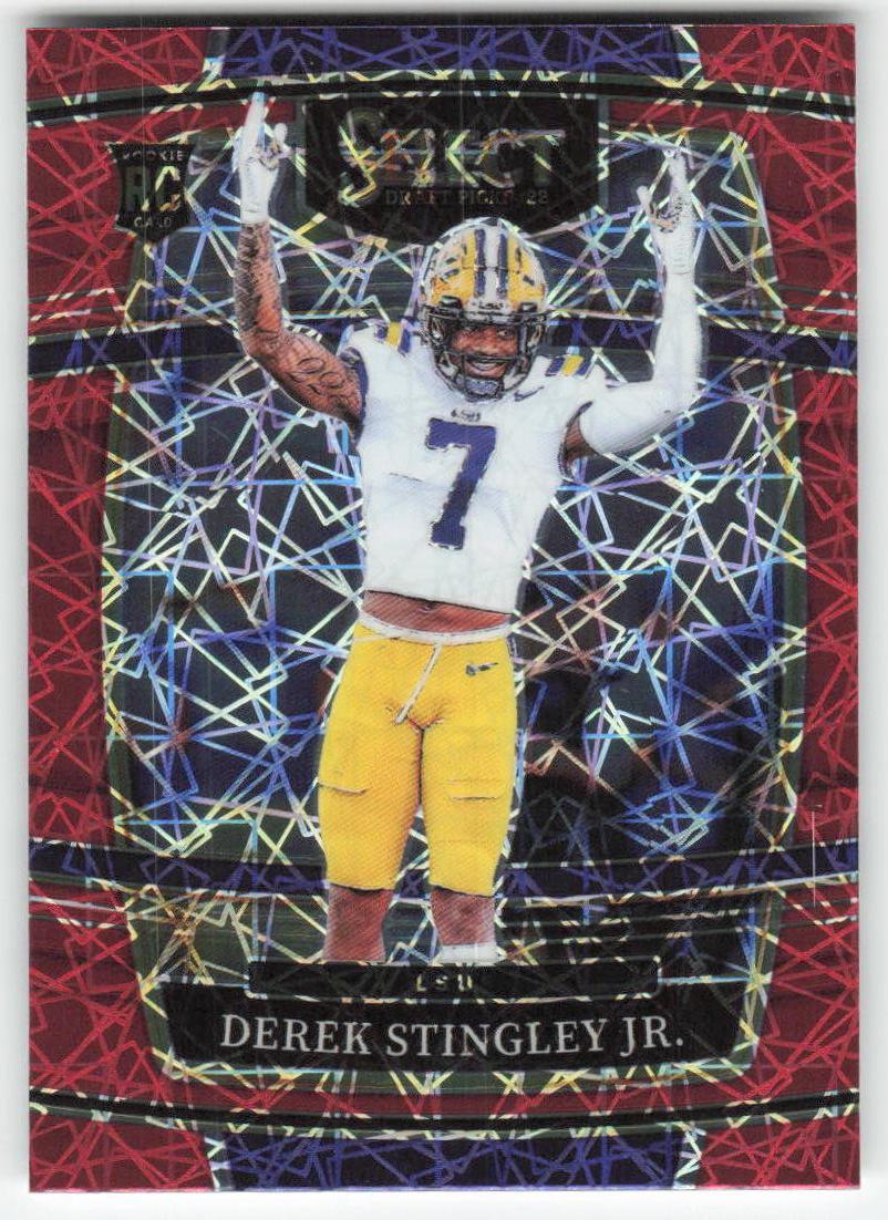 2022 Panini Select Draft Picks #20 Derek Stingley Jr. Red Lazer Prizm FB1-779