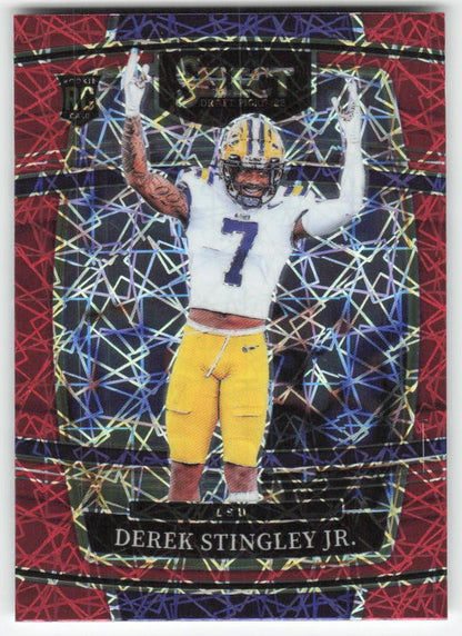 2022 Panini Select Draft Picks #20 Derek Stingley Jr. Red Lazer Prizm FB1-779