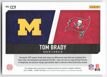 2021 Score #CC9 Tom Brady Collegiate Champions FB1-780