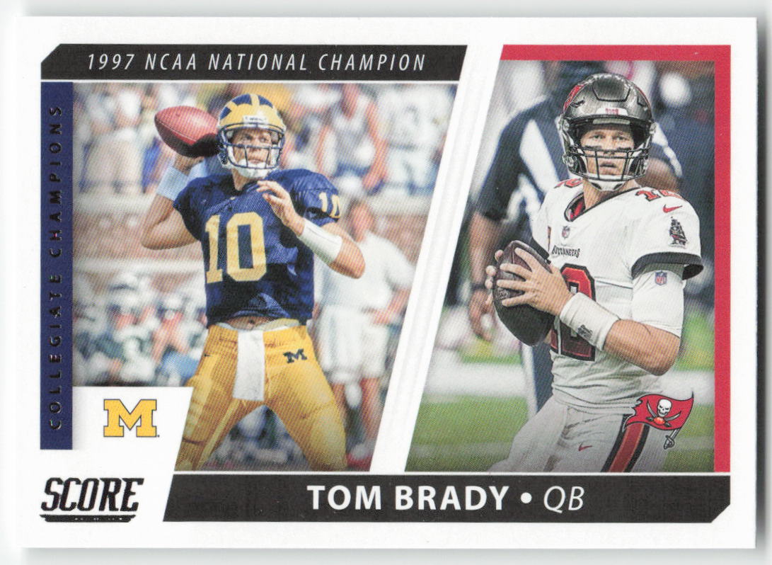 2021 Score #CC9 Tom Brady Collegiate Champions FB1-780