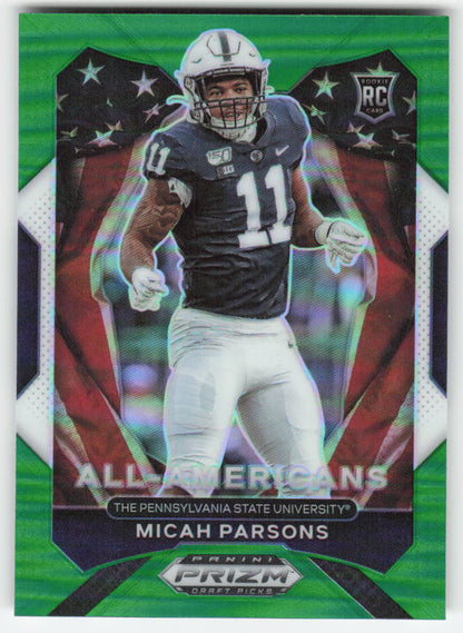 2021 Panini Prizm Draft Picks Collegiate #188 Micah Parsons Green FB1-787