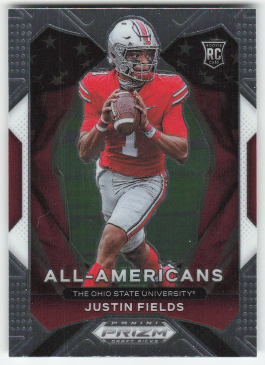 2021 Panini Prizm Draft Picks Collegiate #192 Justin Fields Ohio State FB1-789