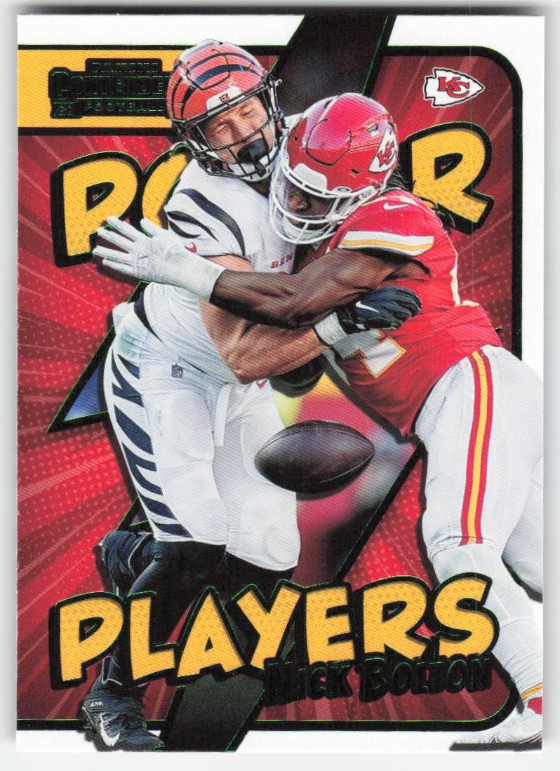 2022 Panini Contenders #PWR-NBO Nick Bolton Power Players Emerald Chiefs FB1-793