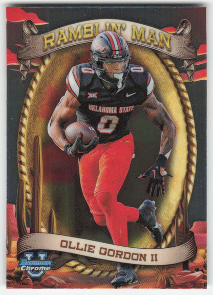 2024 Bowman University Chrome #RM-3 Ollie Gordon II Ramblin’ Man  FB1-802