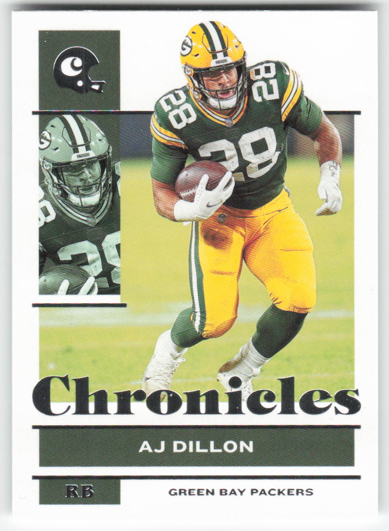 2021 Panini Chronicles #39 AJ Dillon Green Green Bay Packers FB1-804