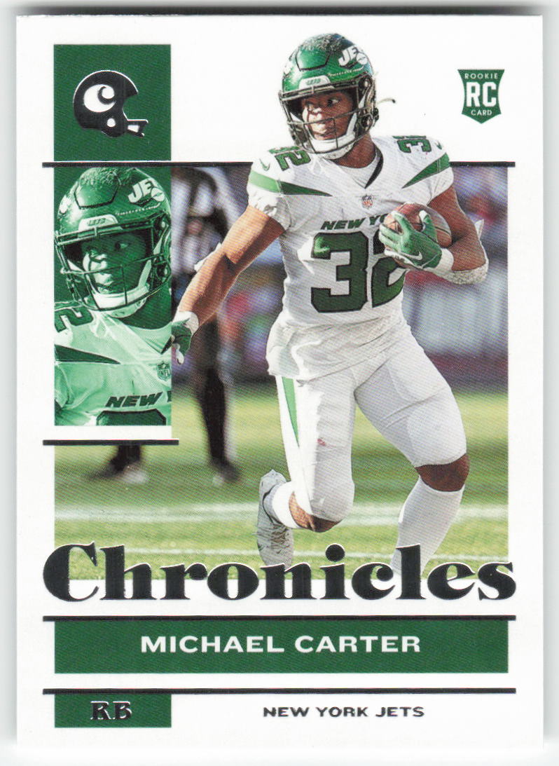 2021 Panini Chronicles #87 Michael Carter Red New York Jets Rookie FB1-806