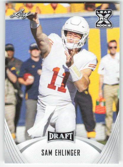 2021 Leaf Draft #09 Sam Ehlinger Texas Longhorns FB1-819