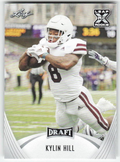 2021 Leaf Draft #17 Kylin Hill Mississippi State Bulldogs FB1-827