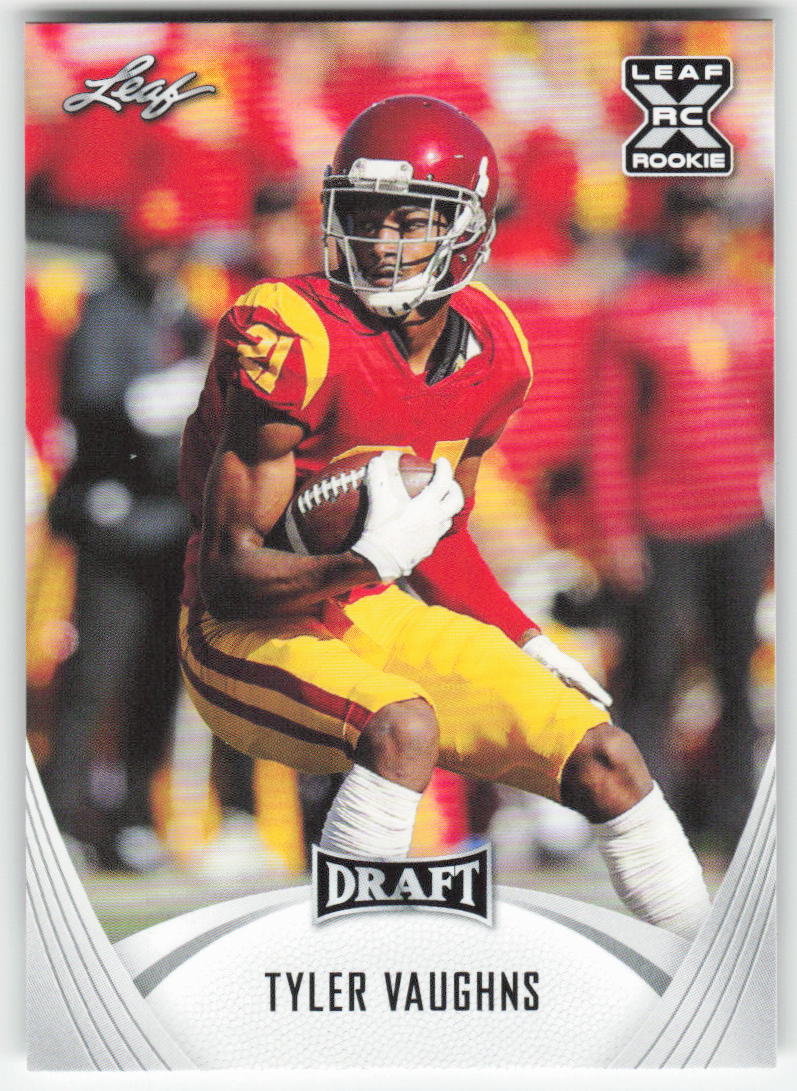 2021 Leaf Draft #25 Tyler Vaughns USC Trojans FB1-835