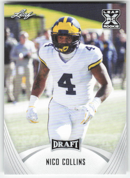 2021 Leaf Draft #29 Nico Collins Michigan Wolverines FB1-837