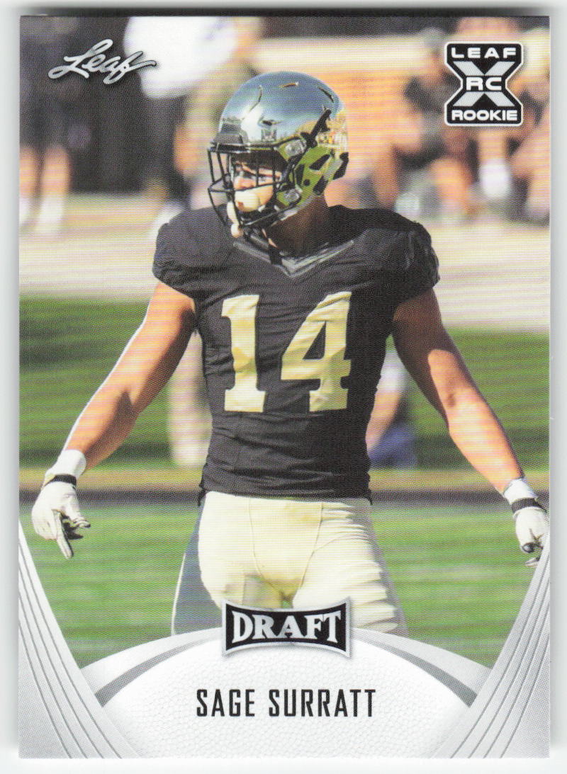 2021 Leaf Draft #30 Sage Surratt Wake Forest Demon Deacons FB1-838