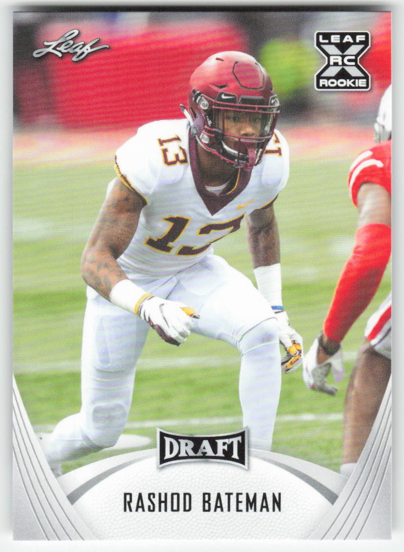 2021 Leaf Draft #33 Rashod Bateman Minnesota Golden Gophers FB1-840