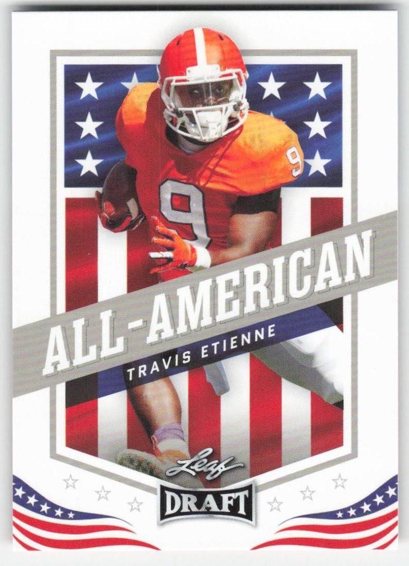 2021 Leaf Draft #44 Travis Etienne Clemson Tigers FB1-849