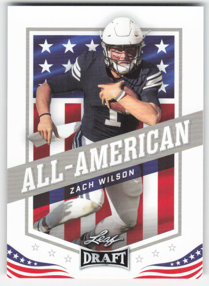 2021 Leaf Draft #48 Zach Wilson BYU Cougars FB1-853