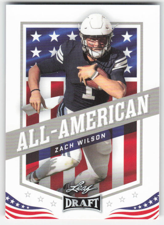 2021 Leaf Draft #48 Zach Wilson BYU Cougars FB1-853