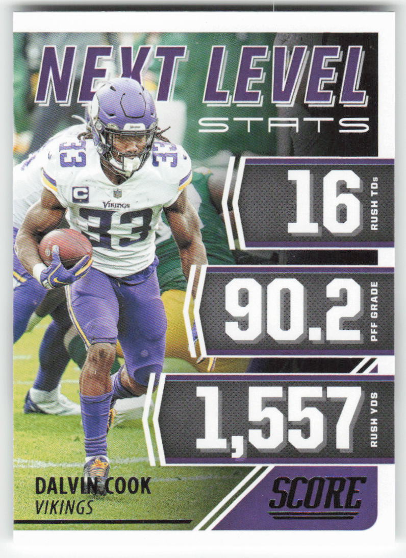 2021 Score #NL16 Dalvin Cook Next Level Stats Minnesota Vikings FB1-870