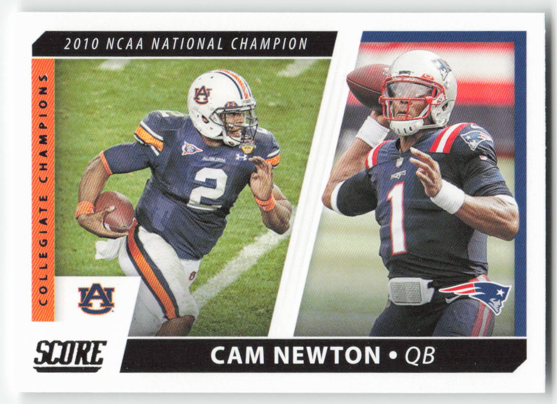 2021 Score #CC5 Cam Newton Collegiate Champions Patriots FB1-873
