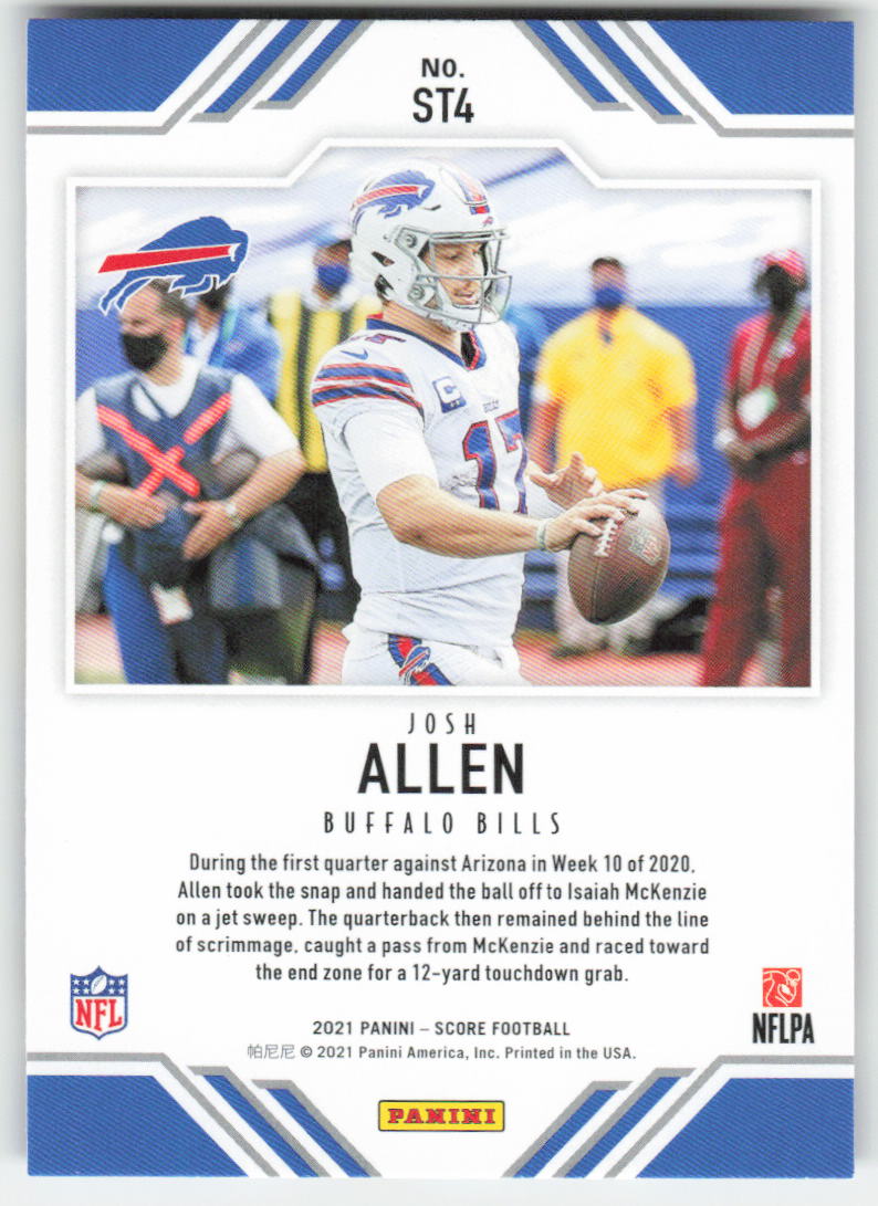 2021 Score #ST4 Josh Allen Score Team Buffalo Bills FB1-874